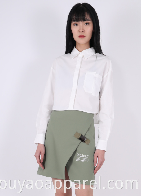 LADIES POPLIN WHITE BLOUSE